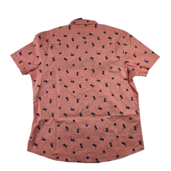 St. John's Bay Mens Short Sleeve No Tuck Palm Print Button Up Shirt NWT L - Picture 2 of 5
